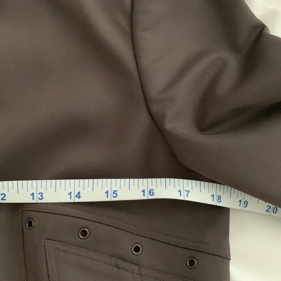 Carlisle Vintage Dark Brown Pantsuit. 48% Wool. Buttons & Stud Detailing. Size 6 - Picture 12 of 15